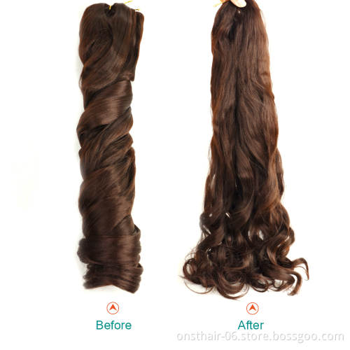 Spiral Curls Synthetic YaKi Hair Bundles Loose Wave Braiding Hair Crochet Braids Blonde Freetress Wavy HairExtension
